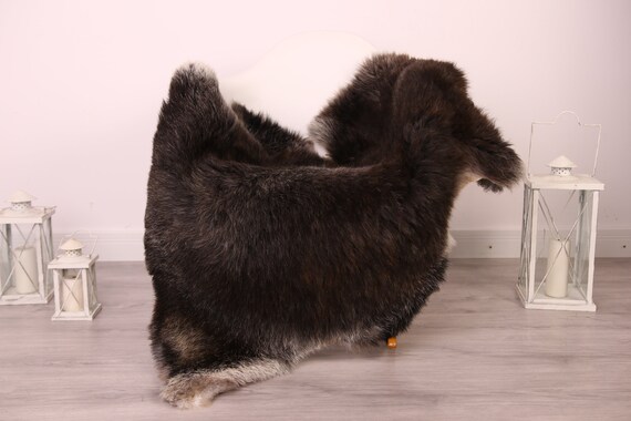 Real Sheepskin Rug Shaggy Rug Chair Cover Sheepskin Throw Sheep Skin Gray Brown Sheepskin Home Decor Rugs #8her25