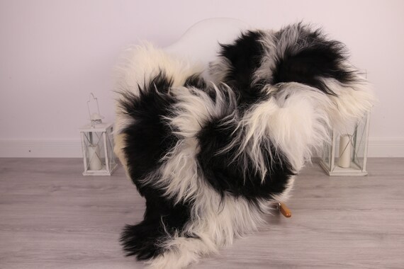 Real Icelandic Sheepskin Rug Scandinavian Decor Sofa Sheepskin throw Chair Cover Natural Sheep Skin Rugs Black White Blanket Fur Rug #Am5