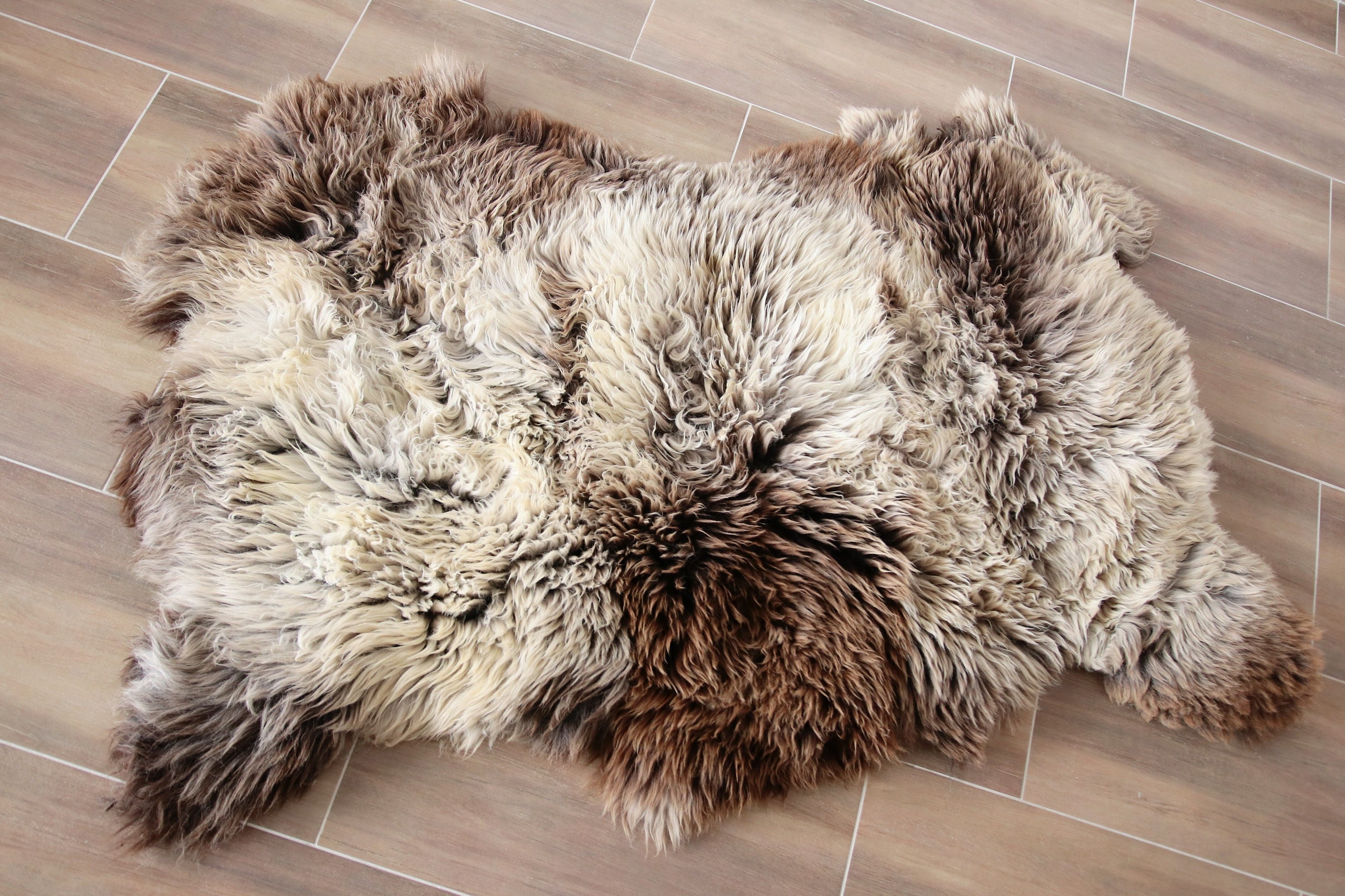 Triple Sheepskin Rug Brown Sheepskin Beige Sheepskin Sheepskin