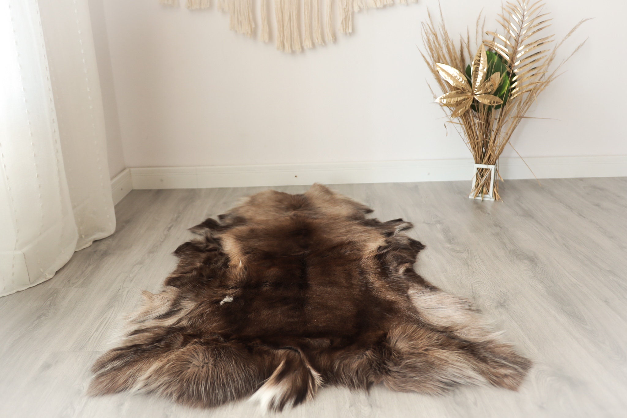 Reindeer Hide Reindeer Rug Reindeer Skin Throw XXL EXTRA LARGE
