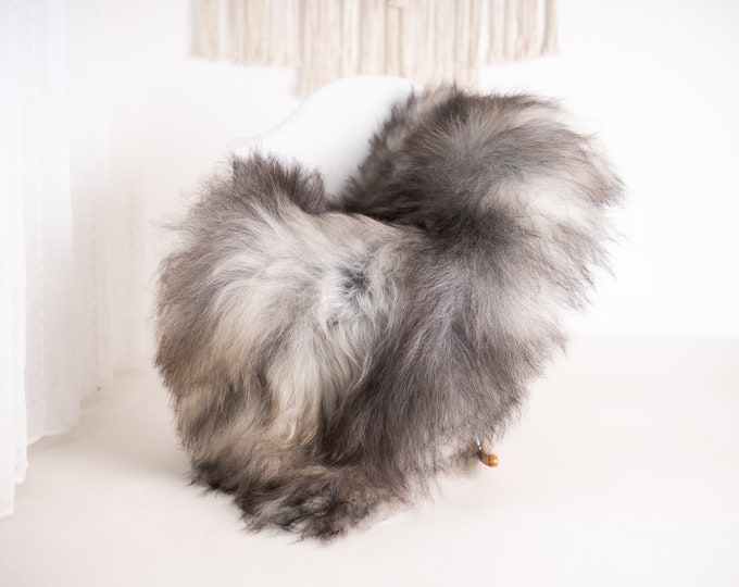 Real Icelandic Sheepskin Rug Scandinavian Home Decor Sofa Sheepskin throw Chair Cover Natural Sheep Skin Rugs Brown Gray #Iceland1230