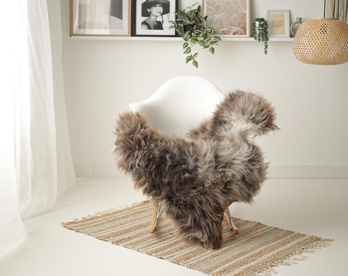 Real Sheepskin Rug Shaggy Rug Chair Cover Scandinavian Home Sheepskin Throw Sheep Skin Ivory Gray Brown Sheepskin Home Decor Rugs #Mher111