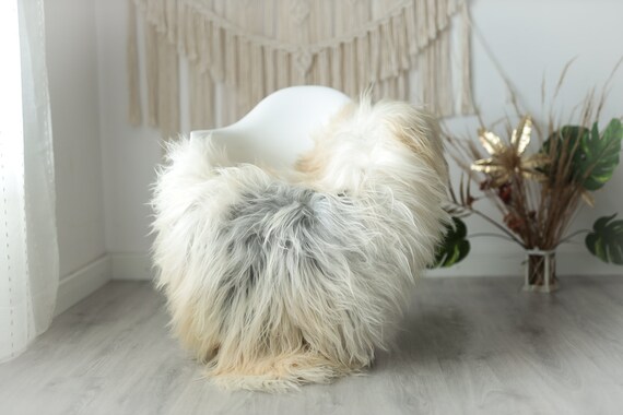 Real Icelandic Sheepskin Rug Scandinavian Decor Sofa Sheepskin throw Chair Cover Natural Sheep Skin Rugs Ivory Gray Fur Rug #Urisl38