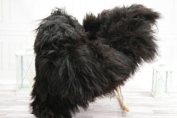 Icelandic Sheepskin | Real Sheepskin Rug | I Black Sheepskin Rug | Fur Rug | Christmas Decorations #TADISL14