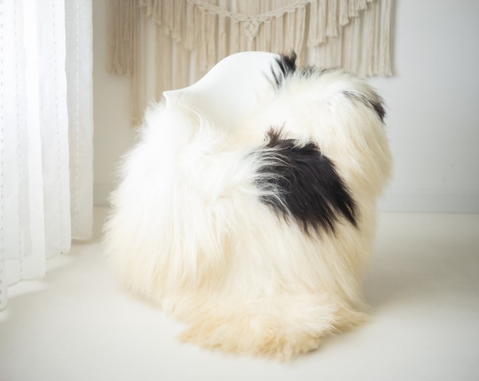 Real Icelandic Sheepskin Rug Scandinavian Decor Sofa Sheepskin throw Chair Cover Natural Sheep Skin Rugs Ivory Brown #Iceland895