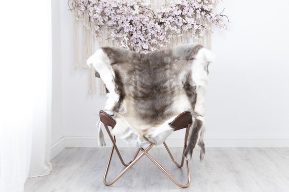 Reindeer Hide | Reindeer Rug | Reindeer Skin | Throw XXL EXTRA LARGE - Scandinavian Style Christmas Decor Brown White Hide #Reindeer40