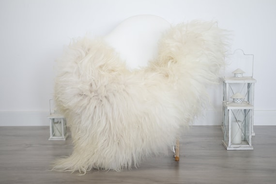 Real Icelandic Sheepskin Rug Scandinavian Decor Sofa Sheepskin throw Chair Cover Natural Sheep Skin Rugs Beige Blanket Fur Rug #isleb28
