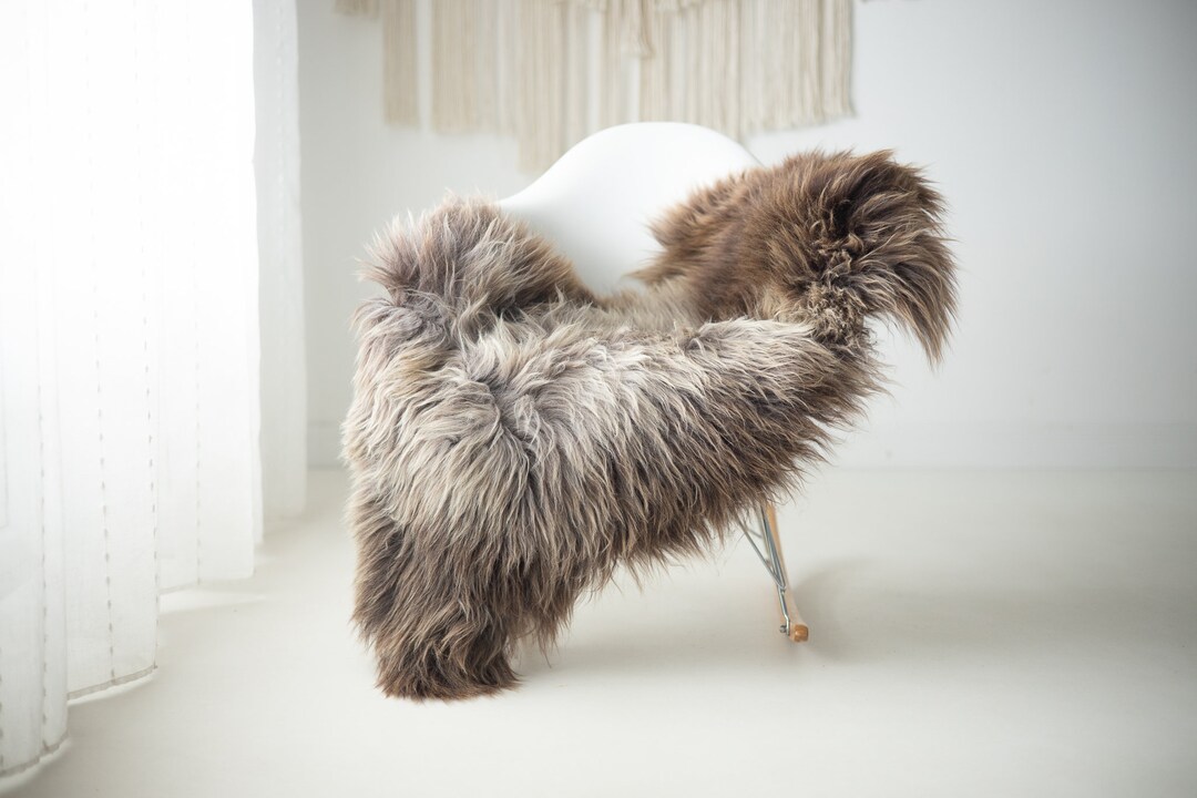 Real Sheepskin Rug Shaggy Rug Chair Cover Scandinavian Home - Etsy