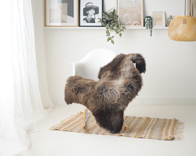 Real Sheepskin Rug Shaggy Rug Chair Cover Scandinavian Home Sheepskin Throw Sheep Skin Ivory Brown Sheepskin Home Decor Rugs #Mher193