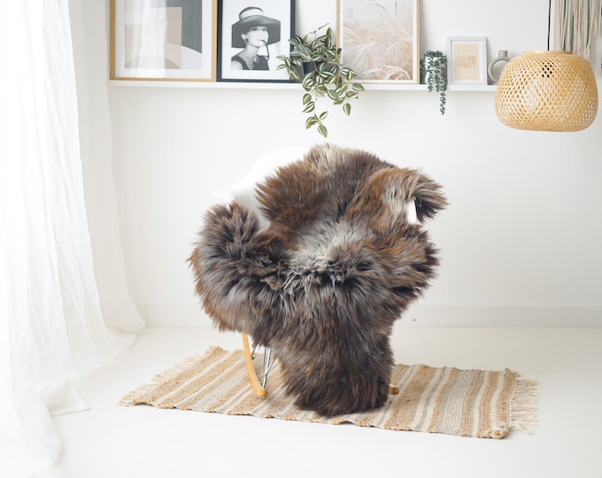 Real Sheepskin Rug Shaggy Rug Chair Cover Scandinavian Home Sheepskin Throw Sheep Skin Brown Gray Sheepskin Home Decor Rugs #Mher170