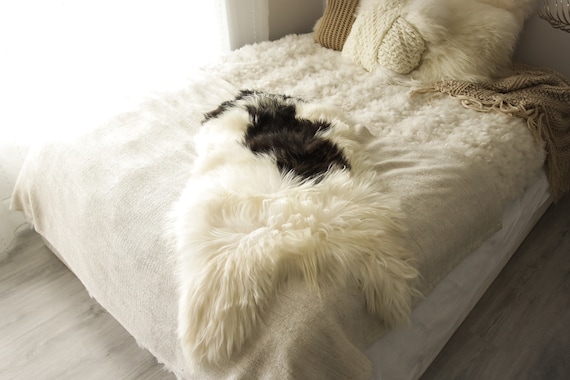 Real Icelandic Sheepskin Rug Scandinavian Decor Sofa Sheepskin throw Chair Cover Natural Sheep Skin Rugs White Brown Fur Rug #Islbeau25