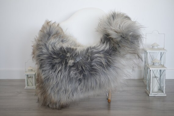 Real Icelandic Sheepskin Rug Scandinavian Decor Sofa Sheepskin throw Chair Cover Natural Sheep Skin Rugs Gray Blanket Fur Rug #isleb43