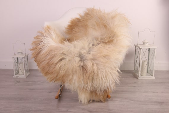 Real Icelandic Sheepskin Rug Scandinavian Decor Sofa Sheepskin throw Chair Cover Natural Sheep Skin Rugs Blonde Blanket Fur Rug #kefisl11