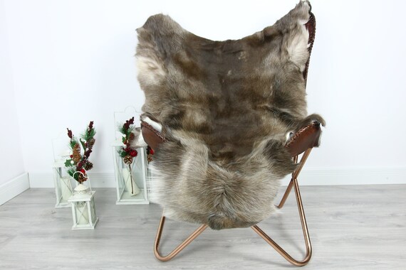 Reindeer Hide | Reindeer Rug | Reindeer Skin | Throw - Scandinavian Style #GRE21 135x100 | Christmas Decor |