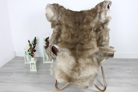 Reindeer Hide | Reindeer Rug | Reindeer Skin | Throw - Scandinavian Style #GRE17 145x110 | Christmas Decor |