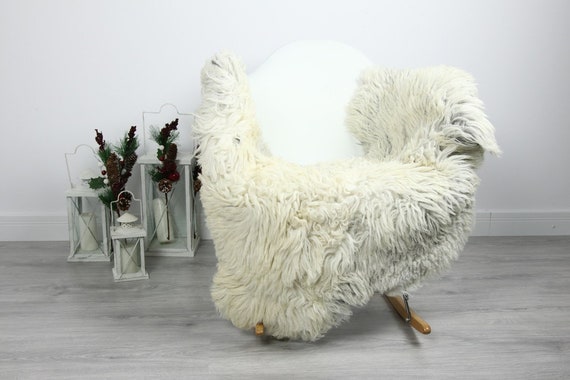 Organic Sheepskin Rug, Real Sheepskin Rug, Curly Sheepskin, Gray Beige Sheepskin Rug Christmas Home #CURLGUT23