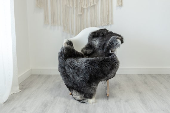 Real Sheepskin Rug Shaggy Rug Chair Cover Scandinavian Home Sheepskin Throw Sheep Skin White Gray Sheepskin Home Decor Rugs #Gut54