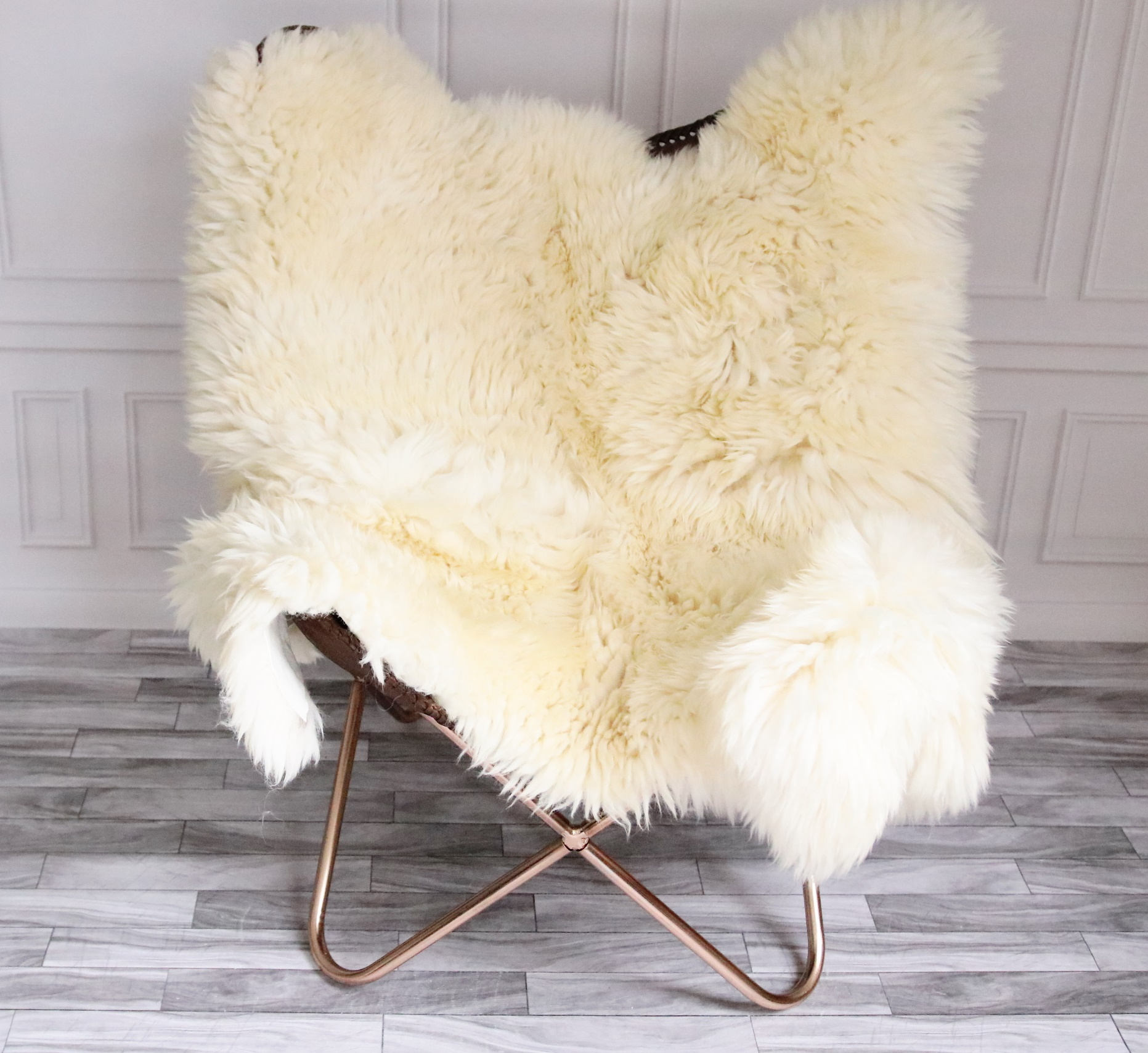 Double Sheepskin Rug Shaggy Rug Chair Cover Area Rug Square