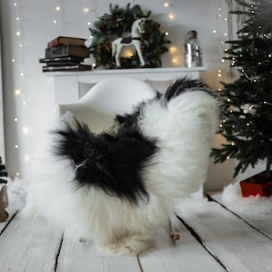 Real Icelandic Sheepskin Rug Scandinavian Decor Sofa Christmas Sheepskin throw Chair Cover Natural Sheep Skin Rugs White Black #Iceland567