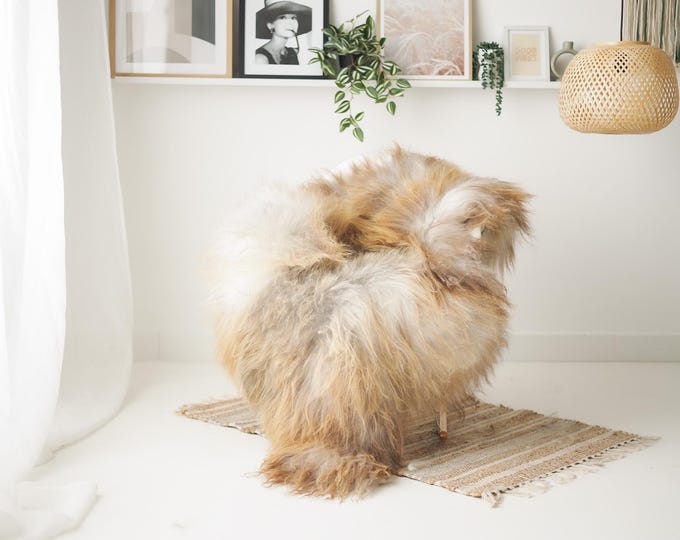 Real Icelandic Sheepskin Rug Scandinavian Home Decor Sofa Sheepskin throw Chair Cover Natural Sheep Skin Rugs Gray Brown #IS191