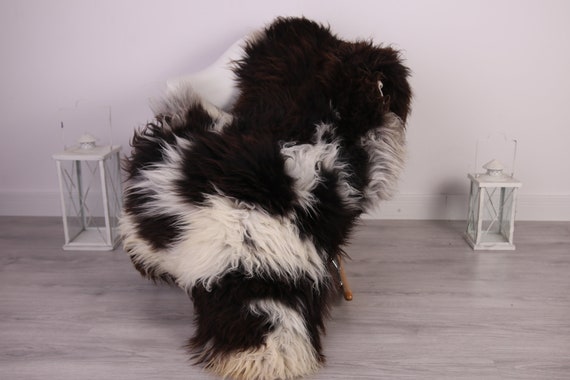 Real Sheepskin Rug Shaggy Rug Chair Cover Sheepskin Throw Sheep Skin Brown Sheepskin Home Decor Rugs #HERDZ30