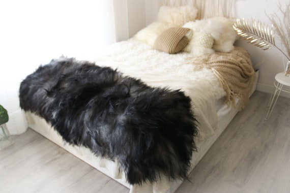 Real Icelandic Double Sheepskin Rug Scandinavian Decor Sofa Sheepskin throw Chair Cover Natural sheep skin rugs blanket fur rug #Islszyt4