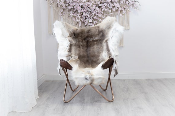 Reindeer Hide | Reindeer Rug | Reindeer Skin | Throw - Scandinavian Style Christmas Decor Brown White Hide #Reindeer47