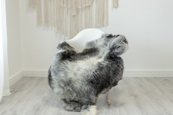 Real Sheepskin Rug Shaggy Rug Chair Cover Scandinavian Home Sheepskin Throw Sheep Skin White Gray Sheepskin Home Decor Rugs #Gut63