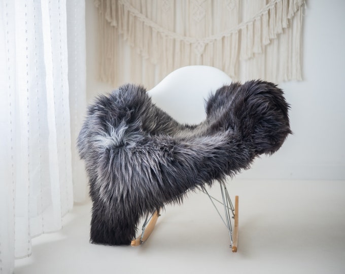 Real Sheepskin Rug Shaggy Rug Chair Cover Scandinavian Home Sheepskin Throw Sheep Skin Gray Brown Sheepskin Home Decor Rugs #herdwik601