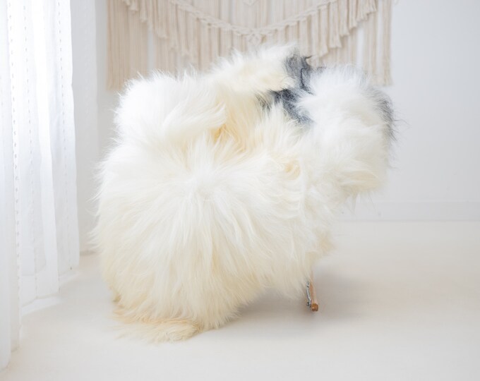 Real Icelandic Sheepskin Rug Scandinavian Decor Sofa Sheepskin throw Chair Cover Natural Sheep Skin Rugs Gray Ivory #Iceland1301