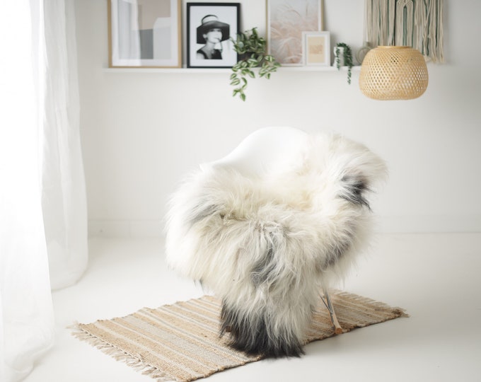 Real Icelandic Sheepskin Rug Scandinavian Decor Sofa Sheepskin throw Chair Cover Natural Sheep Skin Rugs Ivory Beige #Iceland1529