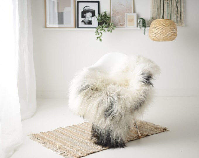 Real Icelandic Sheepskin Rug Scandinavian Decor Sofa Sheepskin throw Chair Cover Natural Sheep Skin Rugs Ivory Beige #Iceland1529