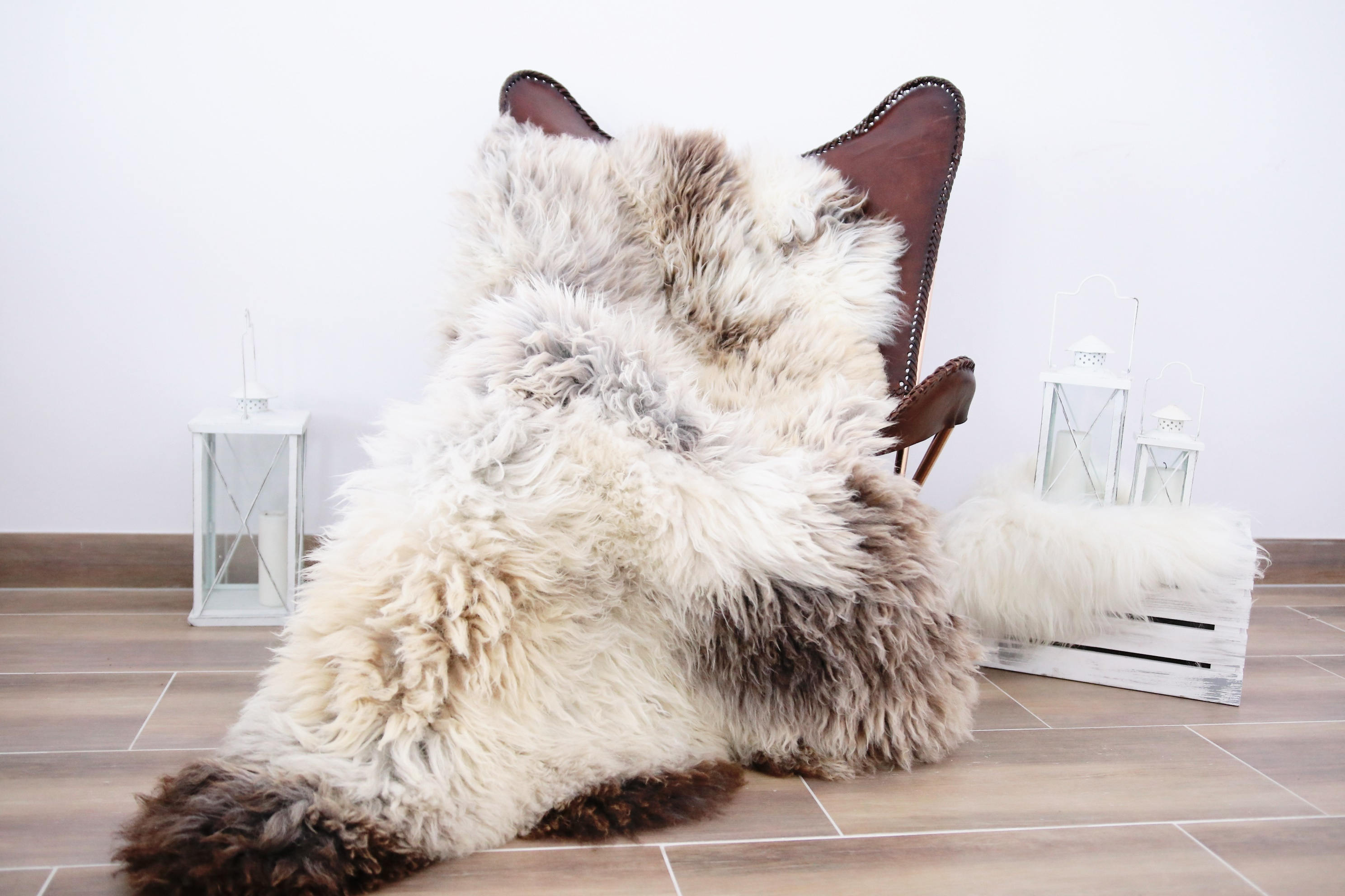 Triple Sheepskin Rug Brown Sheepskin Beige Sheepskin Sheepskin