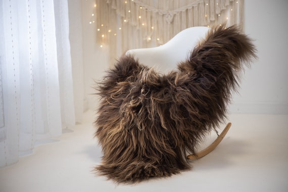 Real Icelandic Sheepskin Rug Scandinavian Decor Sofa Sheepskin throw Chair Cover Natural Sheep Skin Rugs Blanket Brown Blonde #Iceland671