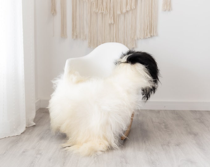 Real Icelandic Sheepskin Rug Scandinavian Home Decor Sofa Sheepskin throw Chair Cover Natural Sheep Skin Rugs White Black #Iceland475