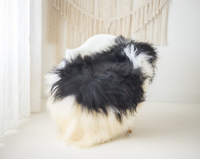 Real Icelandic Sheepskin Rug Scandinavian Decor Sofa Sheepskin throw Chair Cover Natural Sheep Skin Rugs Ivory Brown #Iceland855