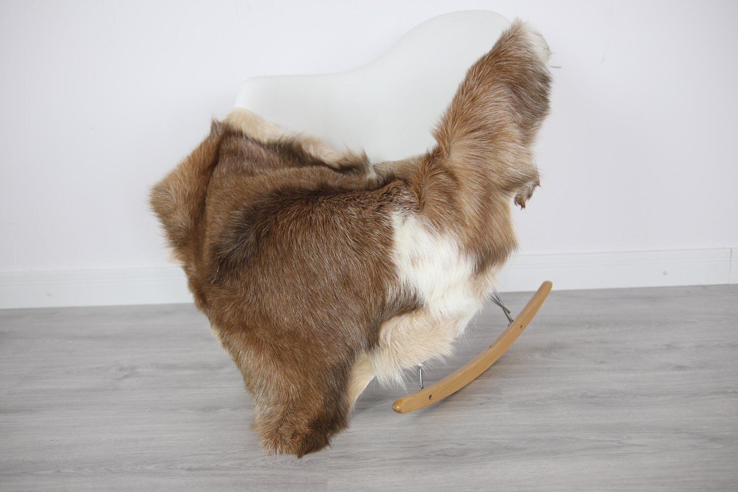 Natural real Goatskin rug, Goat Hide Goat Rug Brown Goat4