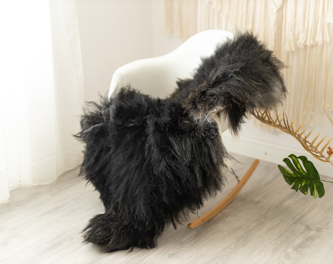 Real Icelandic Sheepskin Rug Scandinavian Decor Sofa Sheepskin throw Chair Cover Natural Sheep Skin Rugs Gold Black Fur Rug #Urisl15