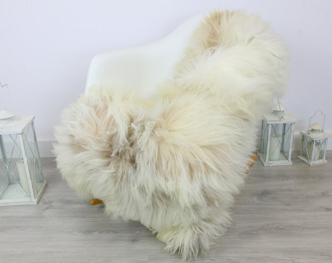 Ivory White Real Icelandic Sheepskin Rug Home Decor