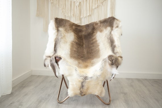 EXTRA LARGE Reindeer Hide | Reindeer Rug | Reindeer Skin | Throw XXL - Scandinavian Style Christmas Decor Brown White Hide #Reindeer68