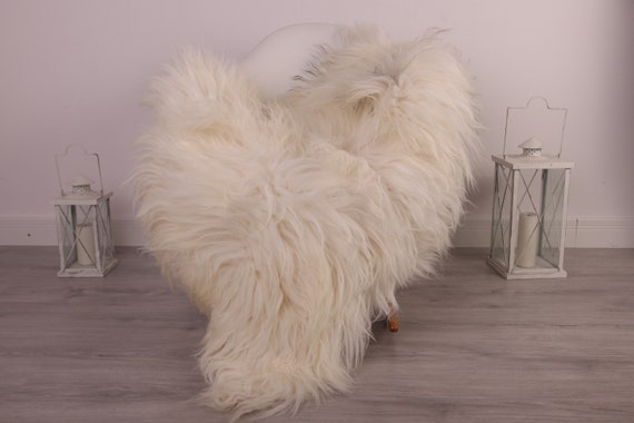 Real Icelandic Sheepskin Rug Scandinavian Decor Sofa Sheepskin throw Chair Cover Natural Sheep Skin Rugs White Gray Blanket Fur Rug #kefisl4
