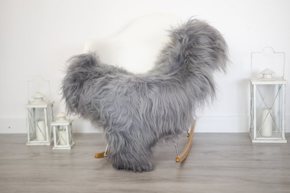 Real Icelandic Sheepskin Rug Scandinavian Decor Sofa Sheepskin throw Chair Cover Natural Sheep Skin Rugs Gray Blanket Fur Rug #5is18