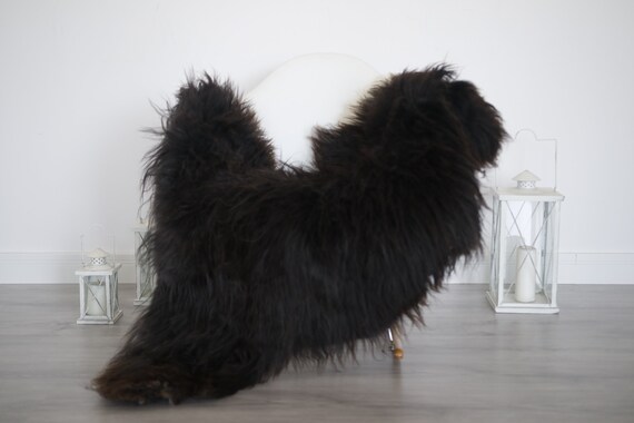 Real Sheepskin Rug Shaggy Rug Chair Cover Sheepskin Throw Sheep Skin Black Brown Sheepskin Home Decor Rugs #6her28