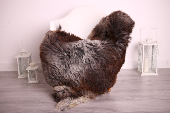 Real Sheepskin Rug Shaggy Rug Chair Cover Sheepskin Throw Sheep Skin Gray Brown Sheepskin Home Decor Rugs #9her15