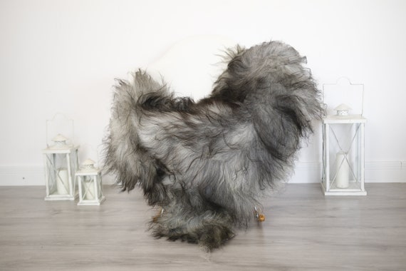 Real Icelandic Sheepskin Rug Scandinavian Decor Sofa Sheepskin throw Chair Cover Natural Sheep Skin Rugs Gray Blanket Fur Rug #5is17