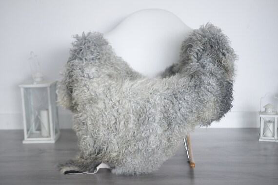 Real Sheepskin Rug Genuine Rare Gotland Sheepskin Rus - Curly Fur Rug Scandinavian Sheepvskin - Gray Sheepskin #1got7