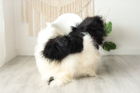 Real Icelandic Sheepskin Rug Scandinavian Decor Sofa Sheepskin throw Chair Cover Natural Sheep Skin Rugs White Black Fur Rug #Urisl21