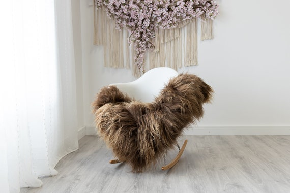 Real Icelandic Sheepskin Rug Scandinavian Home Decor Sofa Sheepskin throw Chair Cover Natural Sheep Skin Rugs Brown #Iceland319