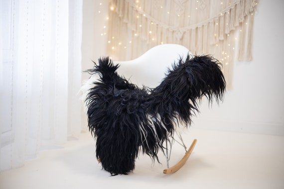 Real Icelandic Sheepskin Rug Scandinavian Decor Sofa Sheepskin throw Chair Cover Natural Sheep Skin Rugs Blanket Black White #Iceland676