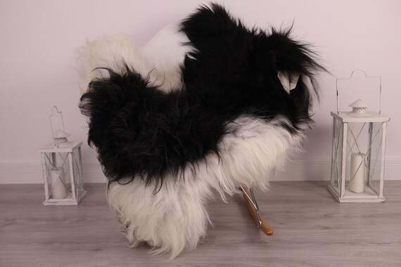 Real Icelandic Sheepskin Rug Scandinavian Decor Sofa Sheepskin throw Chair Cover Natural Sheep Skin Rugs Black White Blanket Fur Rug #Am2